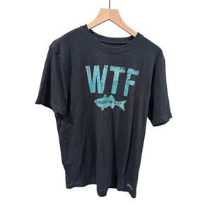 Life Is Good WTF Where's The Fish Tee Size Medium